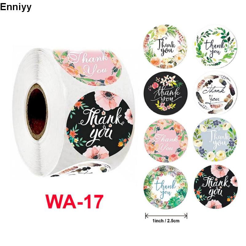 ✨✨Cuộn 500 tem nhãn dán stiker thank you, set 500 sticker cảm ơn dán quà tặng, hàng hóa