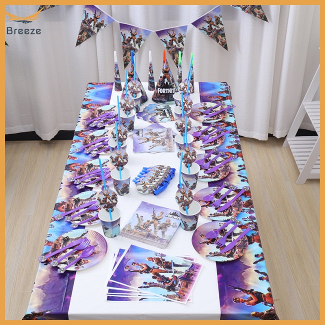 Khăn Trải Bàn Dùng Một Lần Họa Tiết Game Fortnite Dễ Thương Bắt Mắt