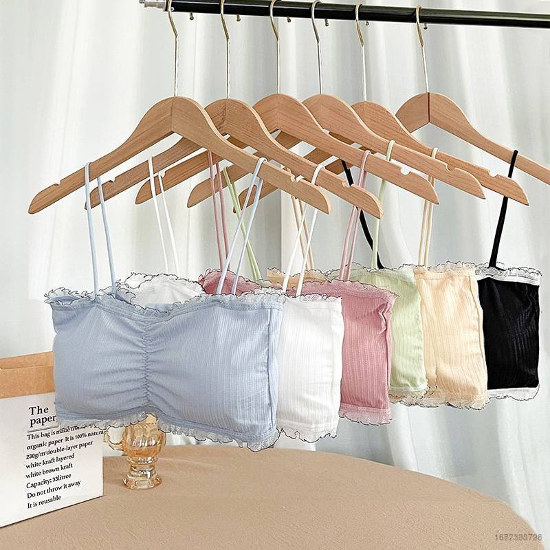 Áo Ngực cotton Nhỏ Hai Dây Dạng Ống Hở Lưng Đẹp Mắt Dành Cho Nữ Sinh Tuổi Teen