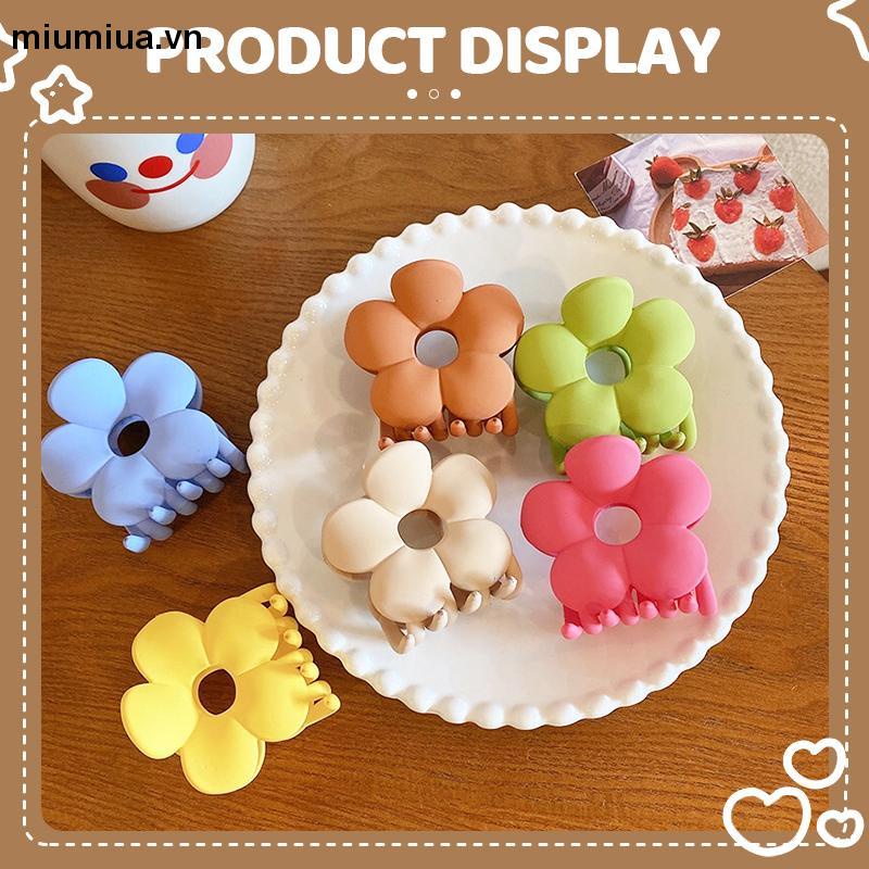 miumiuaKẹp Tóc Hình Hoa Nhiều Màu Sắc Phong Cách Hàn Quốc Thời Trang Cho Nữ