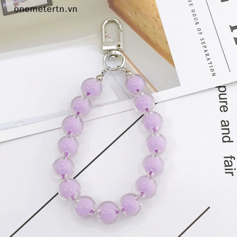 Onemetertn Dây Chuỗi Hạt Tròn Khóa Điện Thoại Ngọt Ngào Chống L