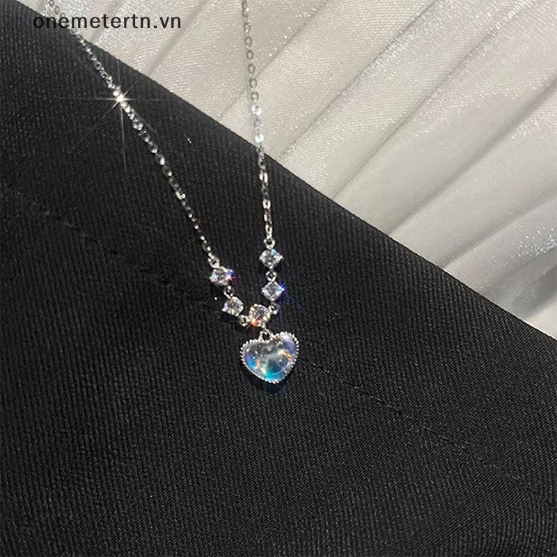 Vòng cổ Mặt Trái Tim Đính Đá Zircon Lấp Lánh Thời Trang Dành Cho Nữ