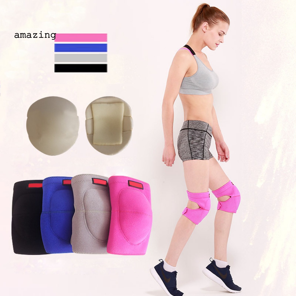 Set 2 Đệm Bảo Vệ Đầu Gối Dày Dặn Giữ Ấm Chống Trượt Khi Chơi Thể Thao Ngoài Trời