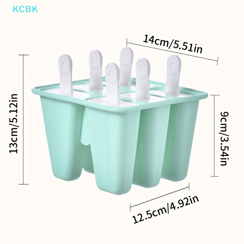 Khuôn Silicone Làm Kem Que 6 Ngăn Tiện Dụng