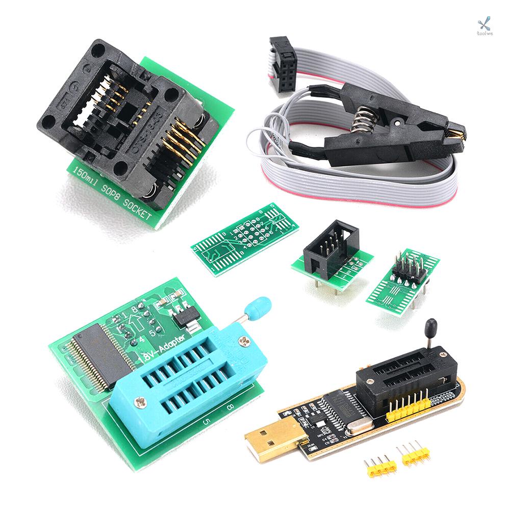 Bộ Lập Trình USB Có Kẹp SOP8 EEPROM BIOS Flasher SPI Flasher SPI 1.8V Và Ổ Cắm 150mil SOP8 Cho Dòng 24 / 25