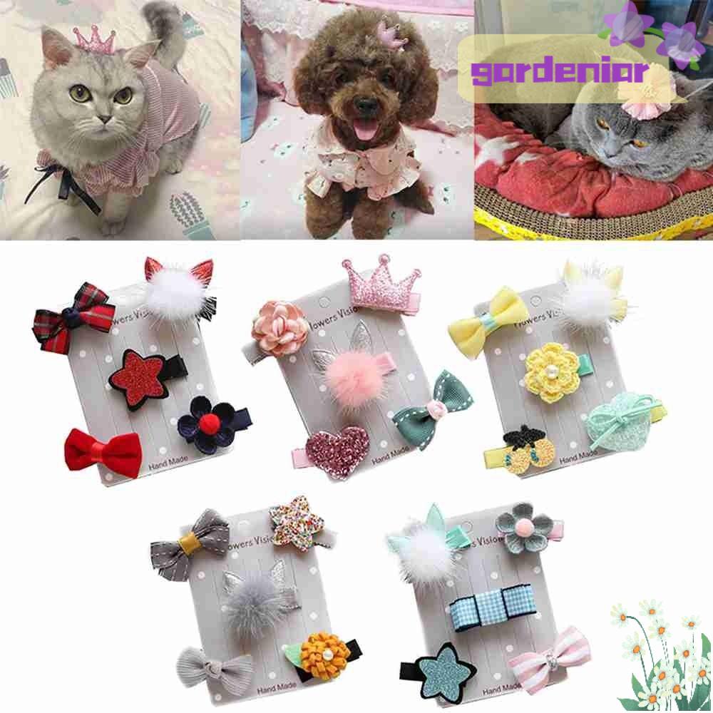 Set 5 Kẹp Tóc Nơ Bướm Mèo Dễ Thương Cho Thú Cưng