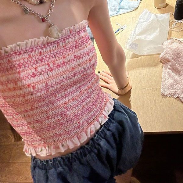 Cozok Áo Không Tay Dáng Ngắn Ôm Sát Phối Màu Tương Phản Gợi Cảm Hợp Thời Trang