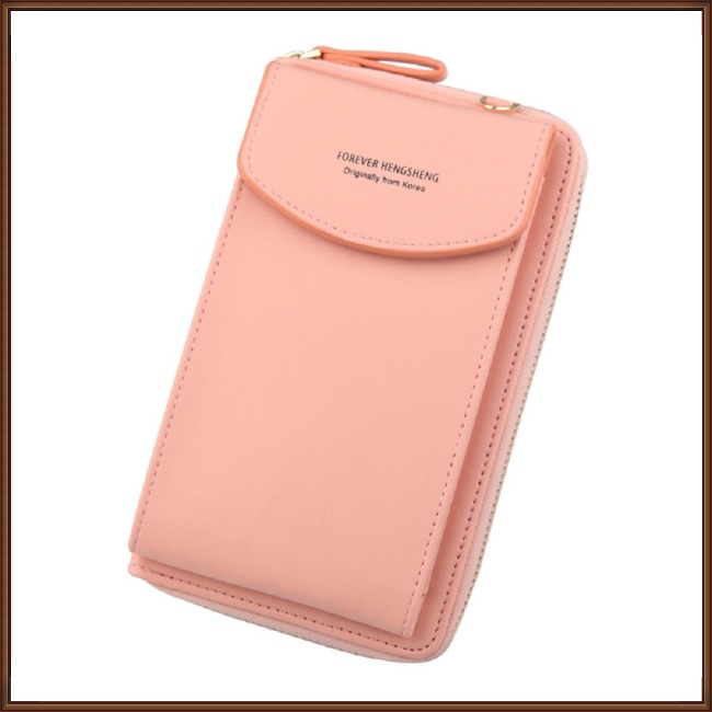 Túi Đeo Chéo Đựng Điện Thoại / Thẻ Có Khóa Kéo Thời Trang Cho Nữ