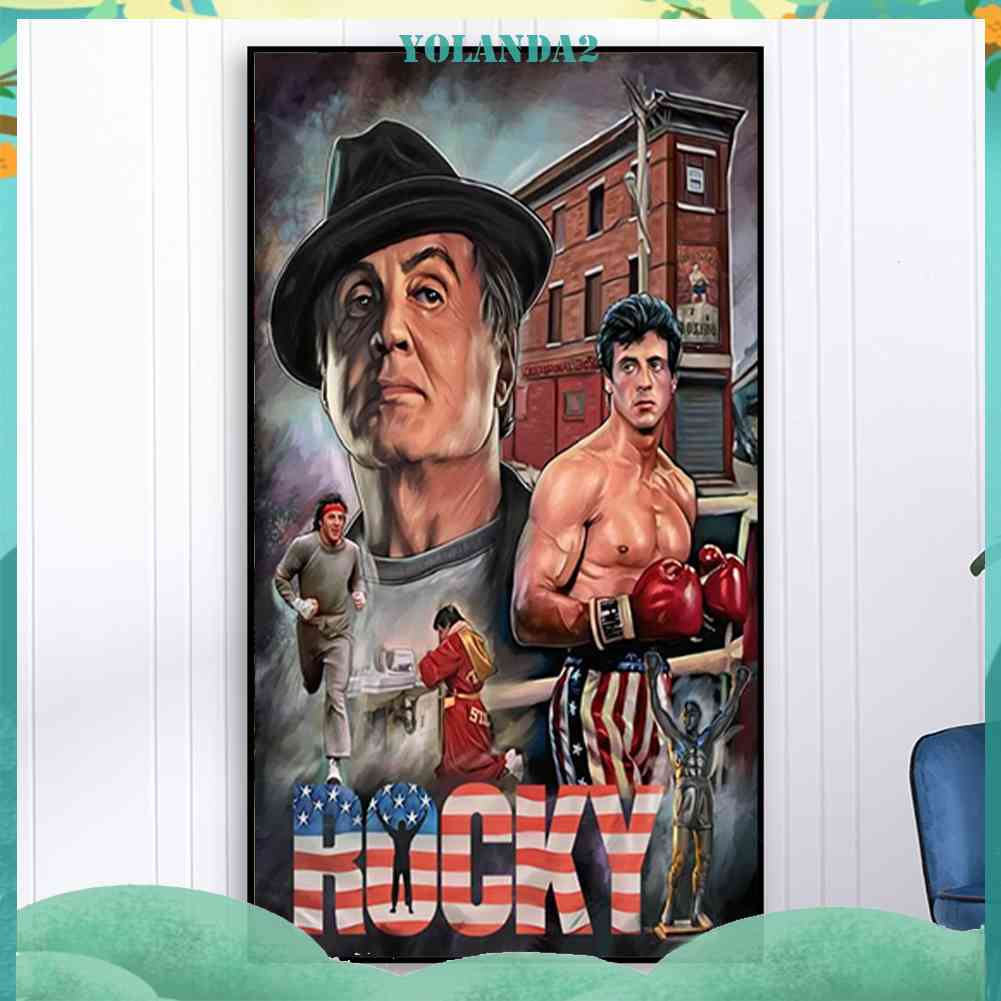 Tranh Đính Đá Kim Cương Toàn Bộ 5D DIY Hình Vẽ Sylvester Stallone