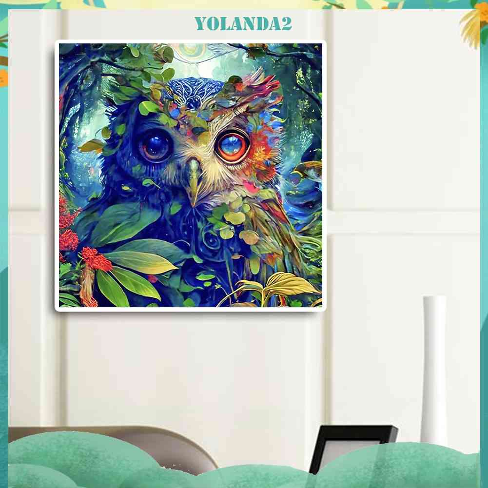 Tranh Đính Đá Kim Cương Toàn Bộ 5D DIY Hình Vẽ Con Cú