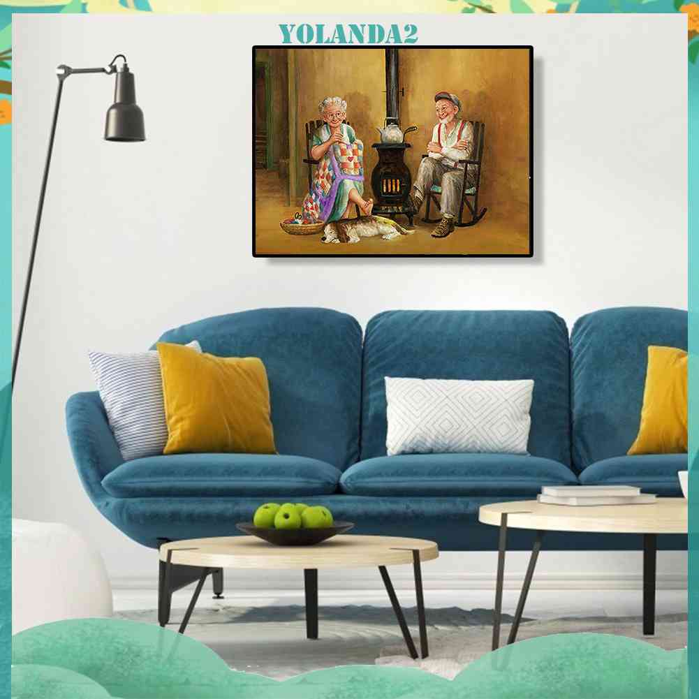 Tranh Đính Đá Kim Cương Toàn Bộ 5D DIY Hình Cặp Đôi Lãng Mạn Trang Trí Nhà Cửa