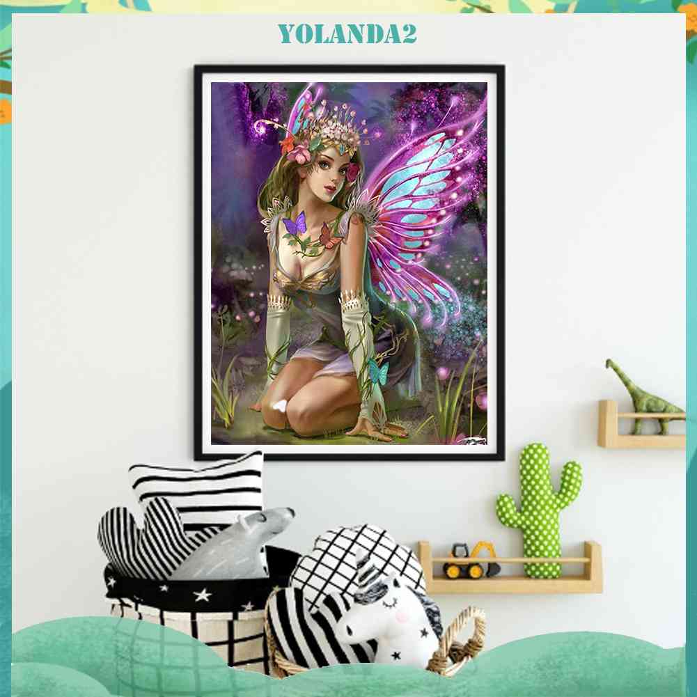 Bộ Tranh Đính Đá 5D Họa Tiết Bươm Bướm Độc Đáo DIY Dùng Trang Trí Nhà Cửa