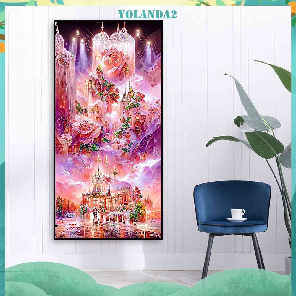 Tranh Đính Đá Kim Cương Toàn Bộ 5D DIY Hình Vẽ Hoa Hồng