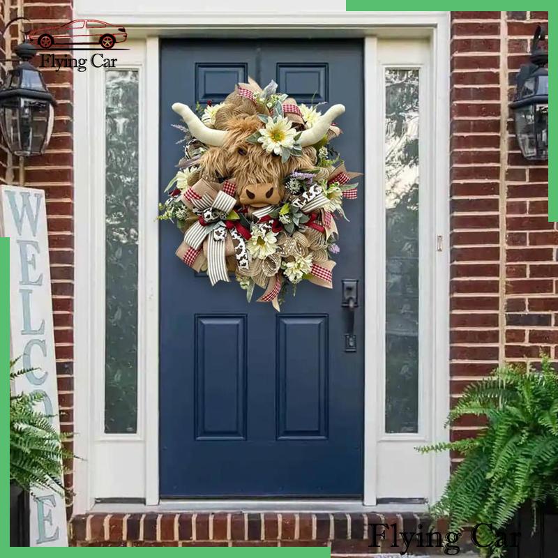 [Lzdjfmy2] Vòng Hoa Lò Xo Gắn Cửa Trước Làm Bằng Tay Kích Thước 40cm