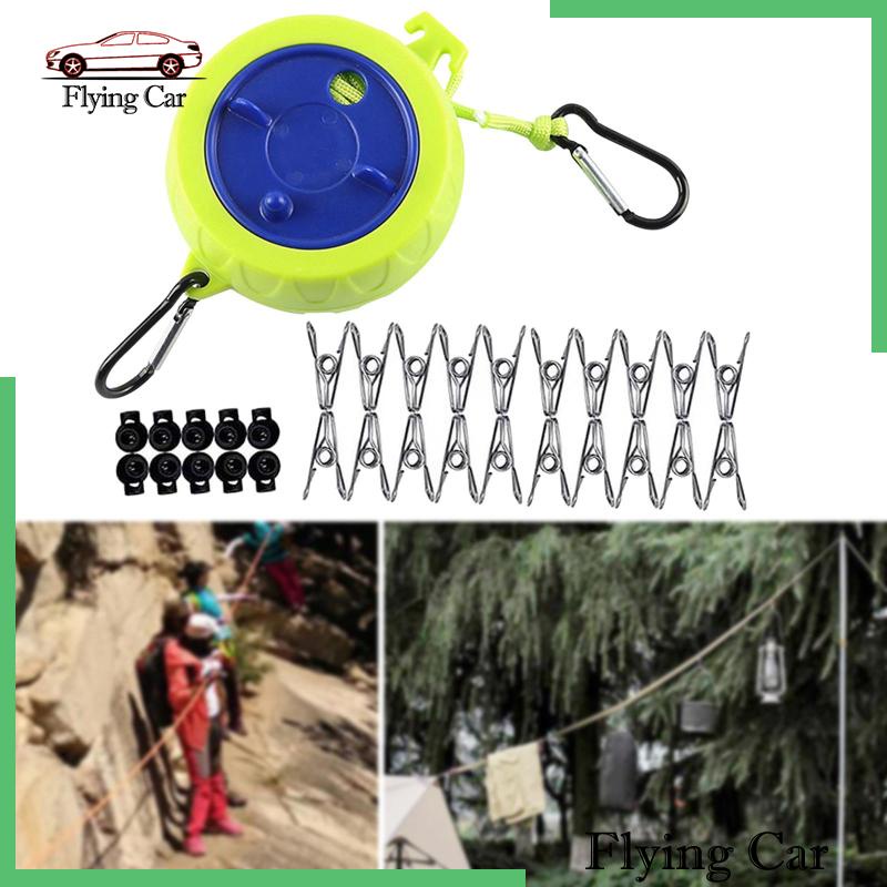 [Lzdjfmy2] Dây Phơi Quần Áo Cắm Trại / Đi Bộ Đường Dài Có Thể Thu Gọn