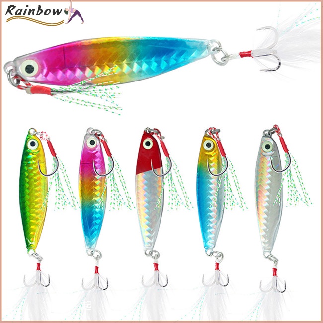 Set 5 Mồi Giả Nhử Cá Bằng Nhựa Cứng Kèm Hộp Đựng 7g / 10g / 15g / 20g / 30g