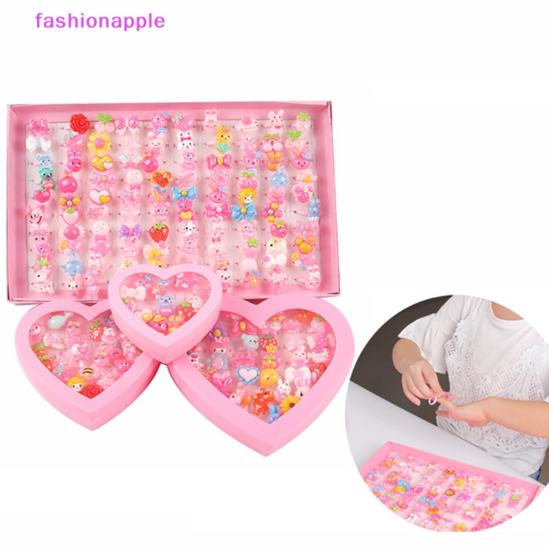 Set 10 Nhẫn Hoạt Hình Xinh Xắn Cho Bé Gái