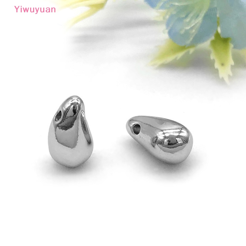 Mặt Vòng cổ / Bông Tai Hình Giọt Nước Bằng Thép Không Gỉ DIY Mới