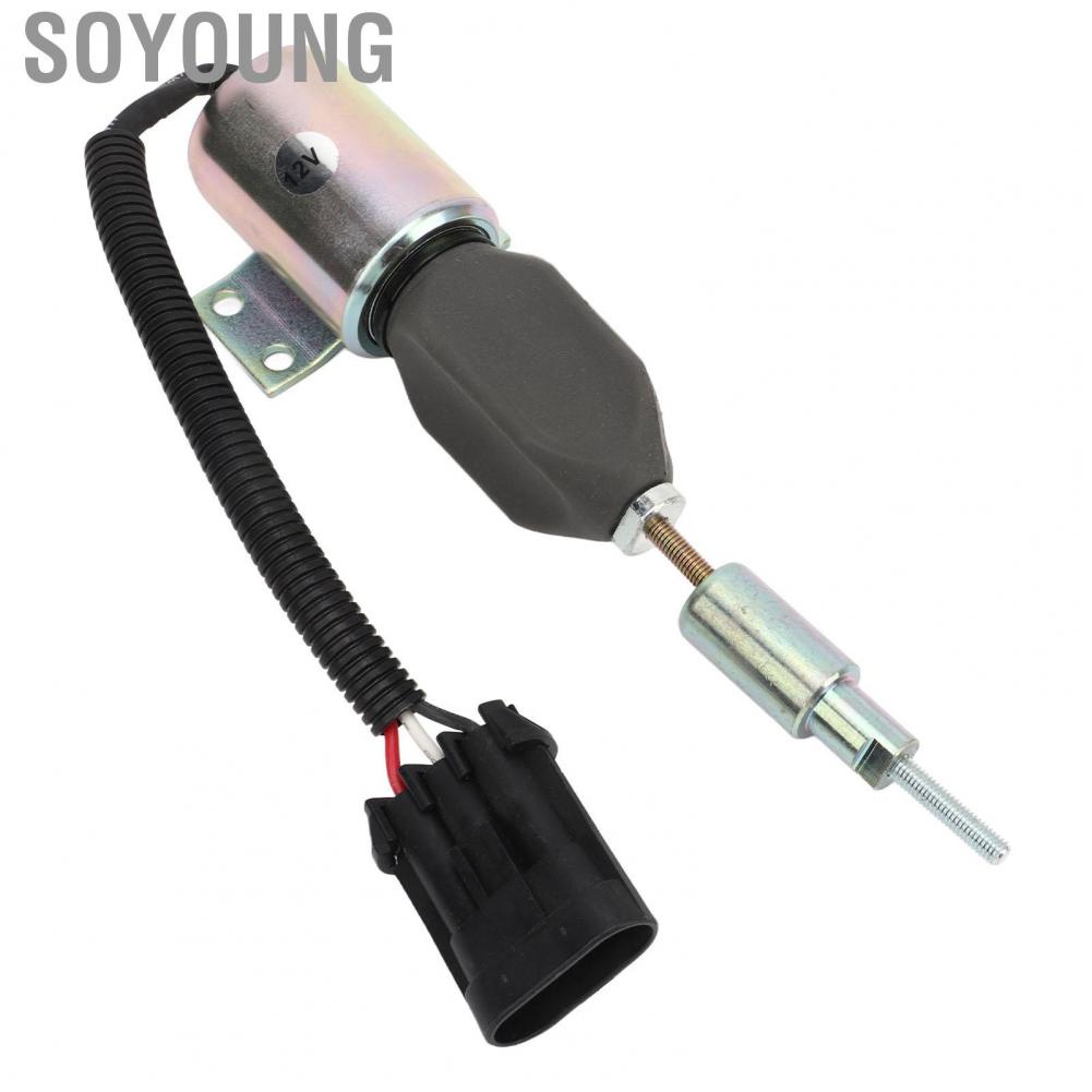Soyoung Fuel Stop Solenoid  Shut Off Stable Efficient DC 12V Standard Size 1751ES 12E6UC4B1S5 for Replacement
