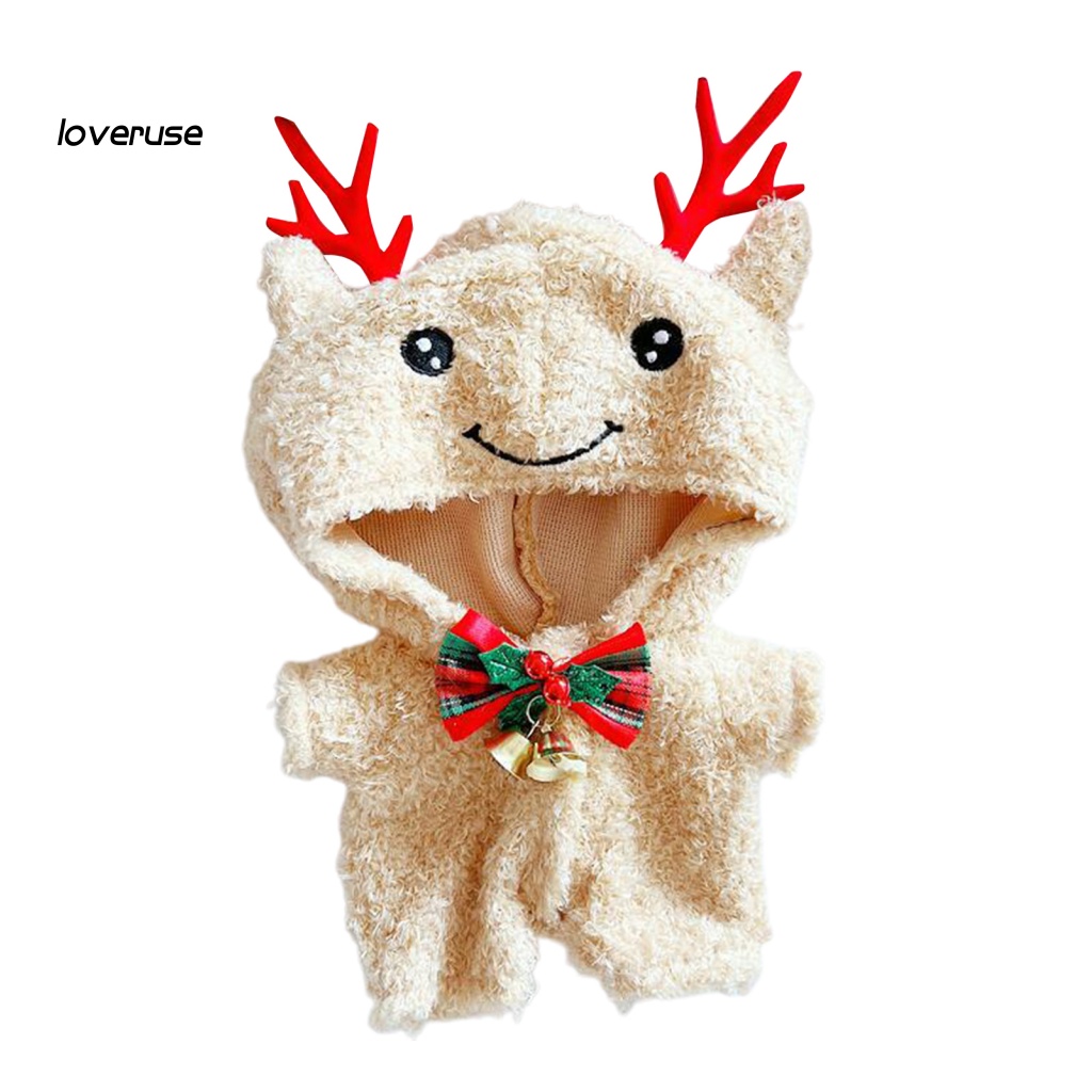 Áo Liền Quần Có Nón Bằng Vải Cotton 20cm Dành Cho Búp Bê 20cm