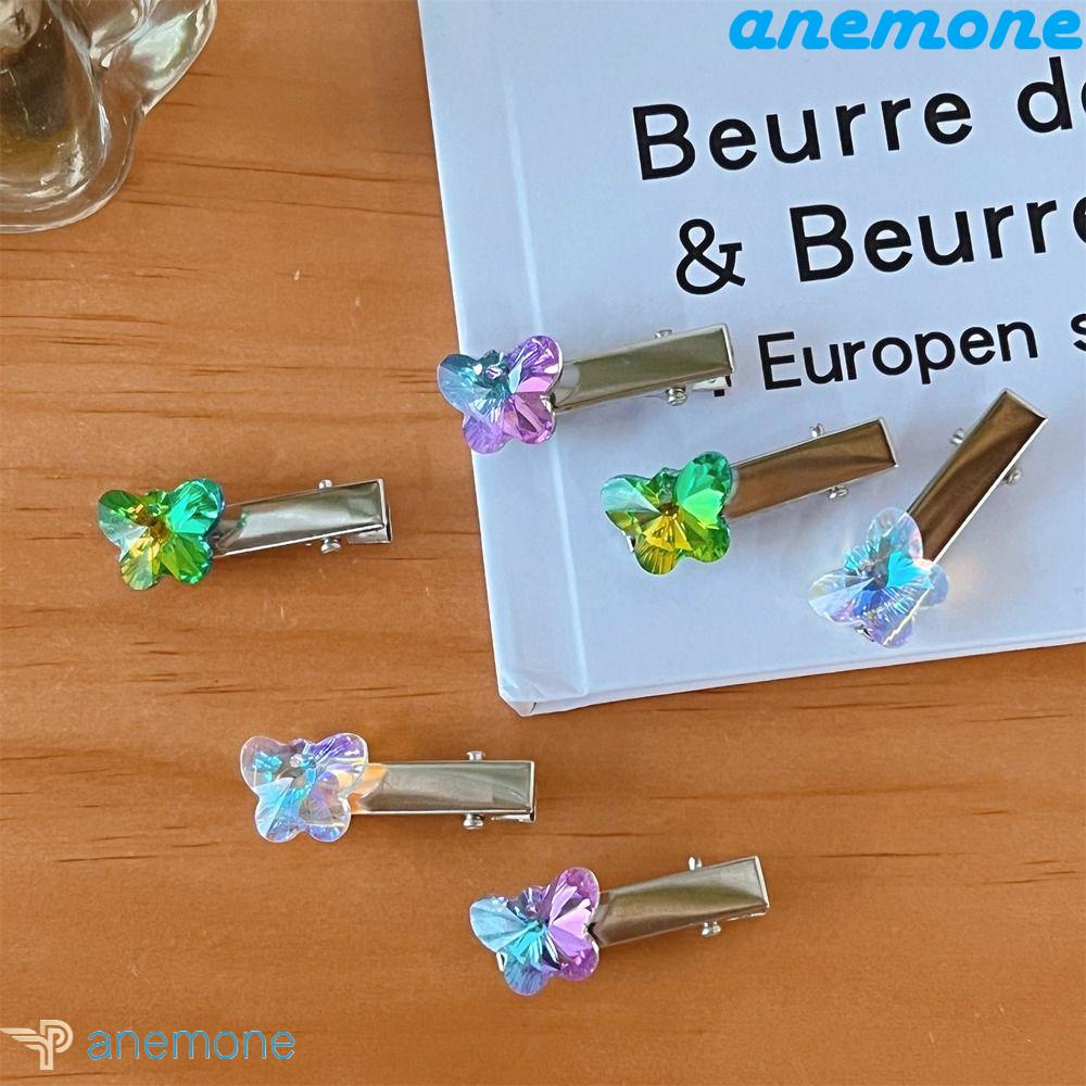 Kẹp Tóc Kim Loại Mặt Kính Hình Trái Tim Dễ Thương Cho Nữ