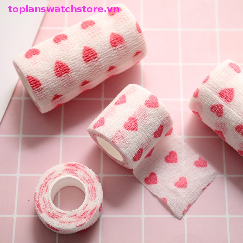 Băng Quấn Thể Thao Co Giãn Tự Dính Hình Trái Tim Màu Trắng