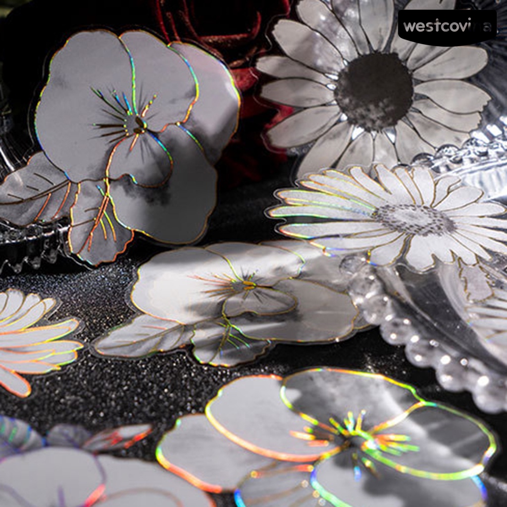 [COD]♪Bộ 20 Miếng Dán Hình Hoa Hồng Bằng Nhựa PET