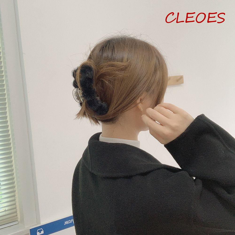 Kẹp Tóc Lông Nhung Thời Trang Thu Đông Đơn Giản Cho Nữ