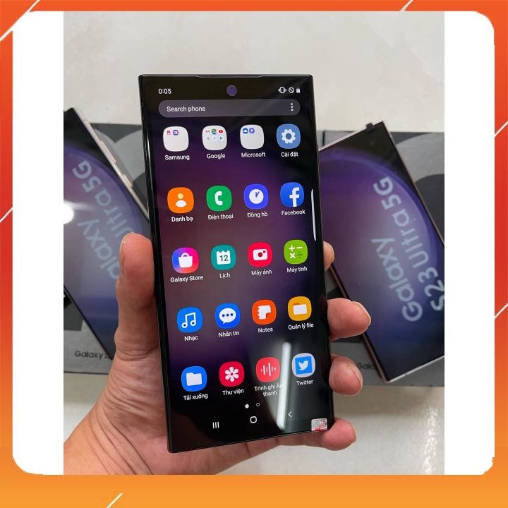 Điện thoại Samsung Galaxy S23 Ultra bản ram 8gb cấu hình 256gb tình trạng máy đẹp 98% đủ hộp bảo hành 1 năm