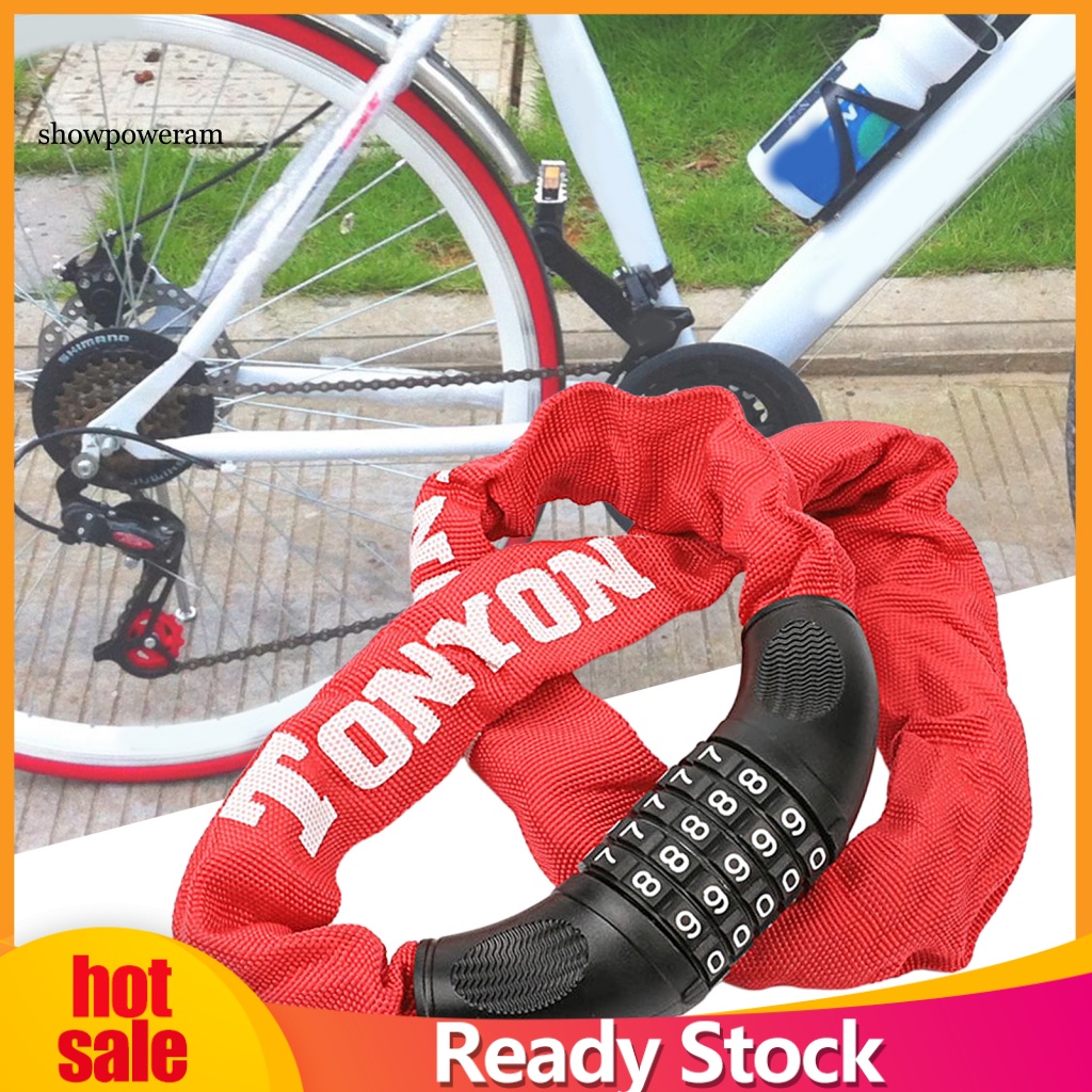 Khóa Xích Xe Đạp Kết Cấu Dày Dặn Chống Ăn Mòn Thiết Kế Năm Chữ Số Tiện Dụng