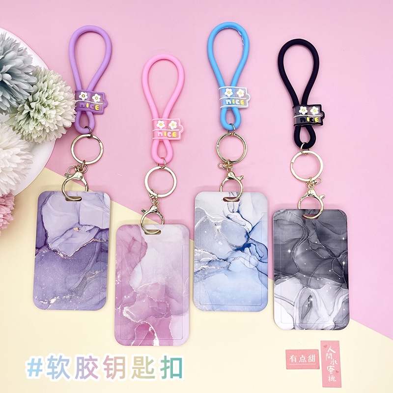 Bán Sỉ Ví Đựng Thẻ Tín Dụng / Thẻ ID Trong Suốt Họa Tiết Vân Đá Cao Cấp Sáng Tạo Có Thể Thu Gọn Dành Cho Học Sinh
