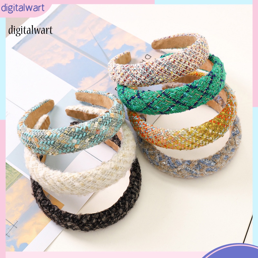 Kỹ Thuật Số| Băng Đô Cài Tóc Họa Tiết Sọc Caro Phong Cách Hàn Quốc Ngọt Ngào Cho Nữ