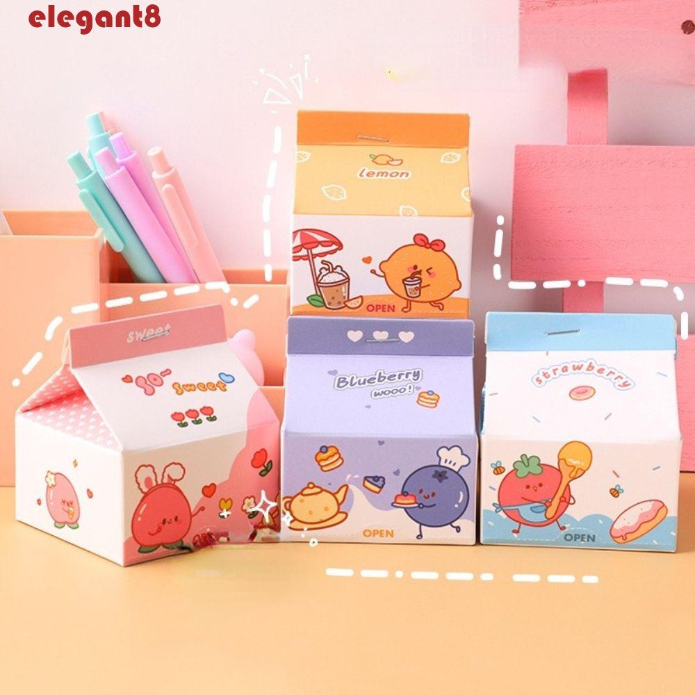 Sổ Ghi Chú 200 Tờ DIY Họa Tiết Hộp Sữa Dễ Thương Dành Cho Học Sinh