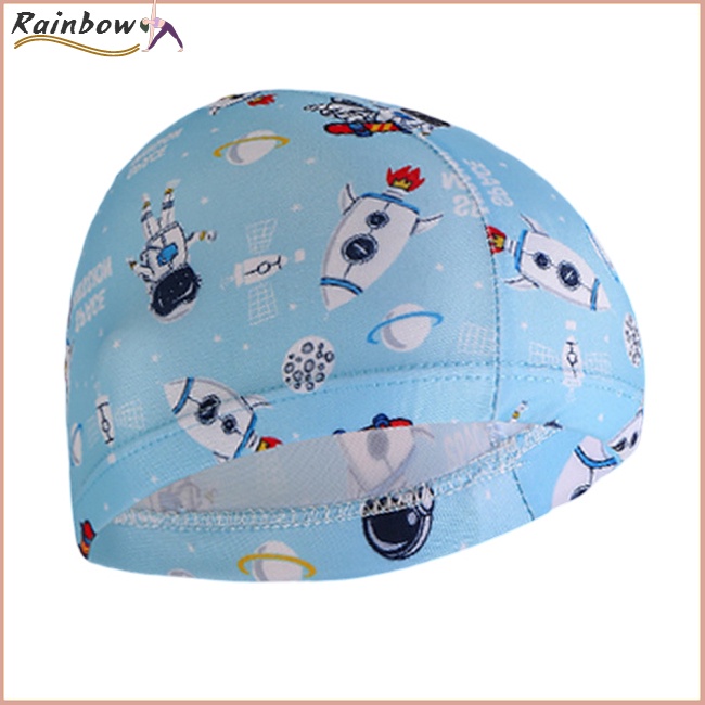 Mũ Bơi Co Giãn Tốt Chống Nắng In Họa Tiết Hoạt Hình Dễ Thương Thoải Mái Cho Bé