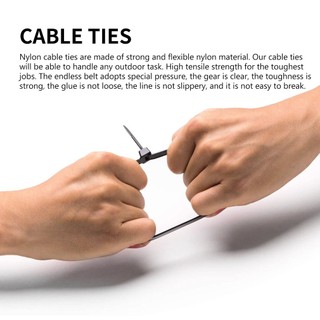 100pcs Cable Ties Self-Locking Plastic Nylon Fasten Circle Wire Cable Ties