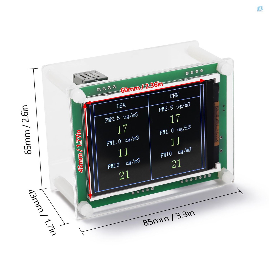 Máy Kiểm Tra Khí CO2 USB Mini Màn Hình LED Độ Chính Xác Cao Đa Năng