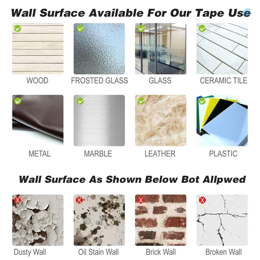 Băng Keo Acrylic Hai Mặt Chống Thấm Nước Không Để Lại Dấu Vết Dùng Để Cố Định Thảm Lót Sàn Trong Nhà / Văn Phòng DIY