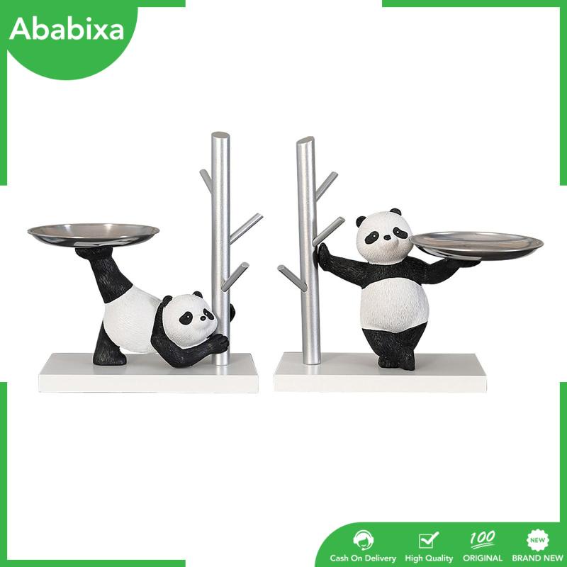 [Ababixa] Giá Đỡ Trưng Bày Tượng Gấu Trúc Bằng Nhựa Resin Để Bàn Có Móc Treo Trưng Bày Cho Văn Phòng / Phòng