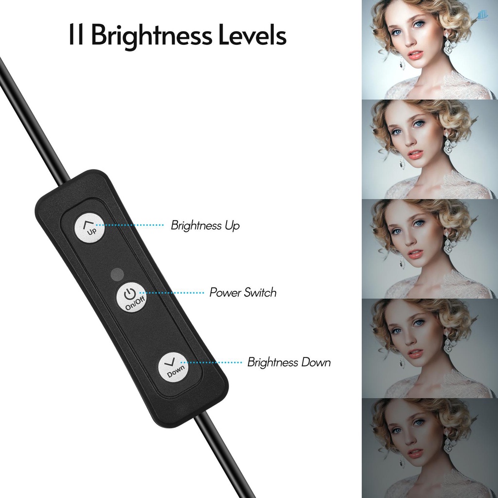 Bộ Vòng Đèn LED smartwatchinone Andoer PH-01 6 Inch Kèm Bộ Lọc 2 * 5600K USB + 2 Giá Đỡ Ba Chân Để Bàn + 2 Đầu Bi Kim Loại + 8 Màu Lọc Màu Đỏ / Vàng / Xanh Dương / Gre