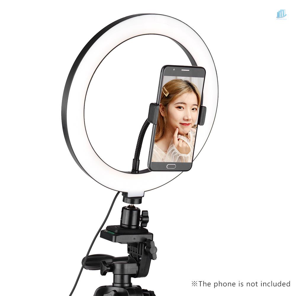 Vòng Đèn LED Andoer 10inch 2800K-5700K 3 Màu Có Giá Đỡ Ba Chân Cho Điện Thoại / Máy Ảnh