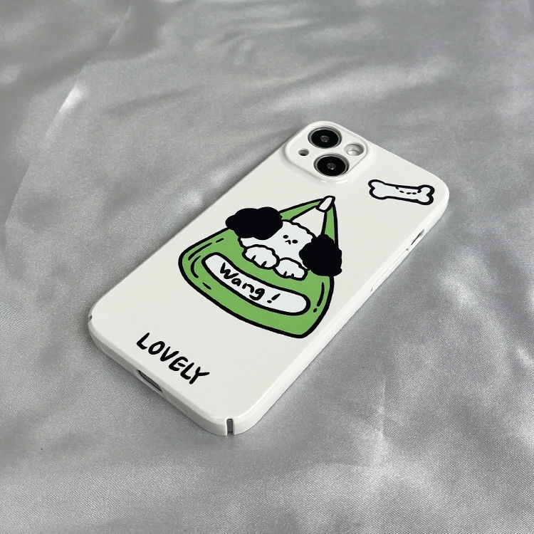 Ốp Điện Thoại Cứng + Phim Dán Bảo Vệ Toàn Diện Họa Tiết Cún Con Dễ Thương Cho iPhone1213 811xs xriphone14pro / YD3F 7