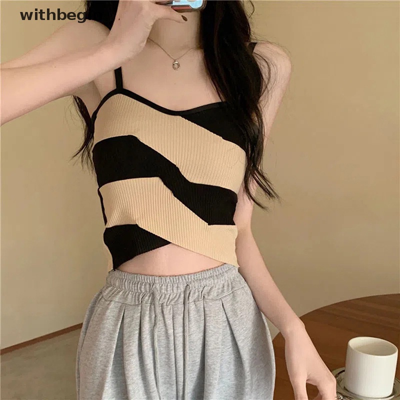Áo Croptop Kiểu Dáng Đơn Giản Phong Cách Hàn Quốc Thời Trang Mùa Hè Quyến Rũ Cho Nữ