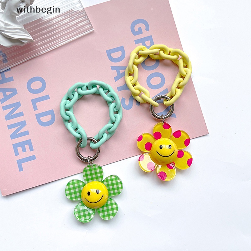 Móc Khóa Hình Hoa Hướng Dương Bằng Acrylic Dễ Thương