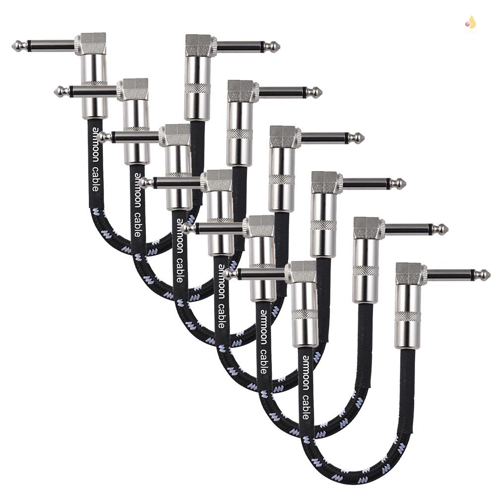 Set 6 Dây Cáp Phơ Đàn Guitar 15cm / 0.5ft Dài 1 / 4 Inch 6.35mm Tiện Dụng