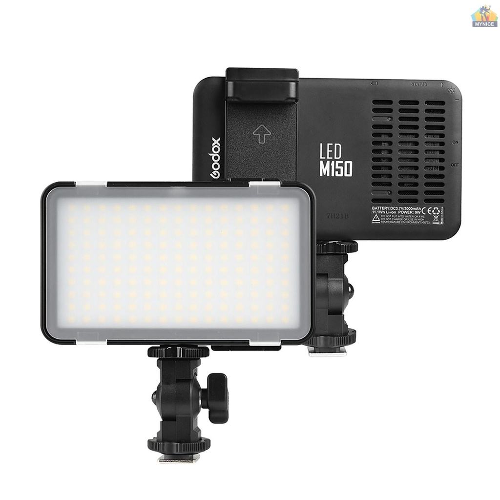 Đèn LED Godox LEDM150 Mini 5600K CRI 95 + Với Giá Đỡ Điện Thoại / Máy Quay DSLR 5.5-8.5cm