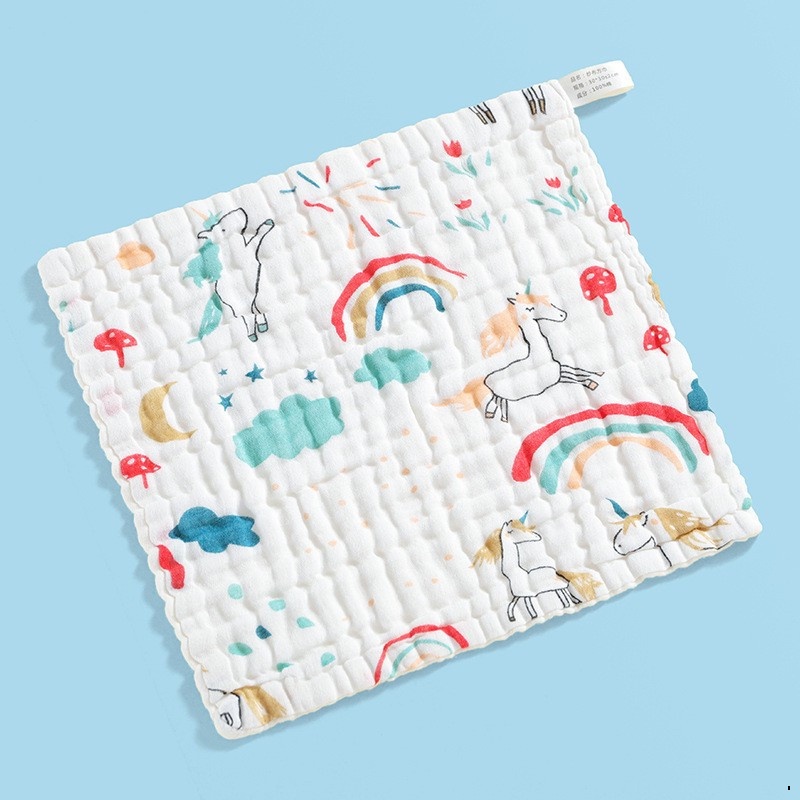 Khăn Tắm Cotton Sáu Lớp Hình Vuông Cho Bé