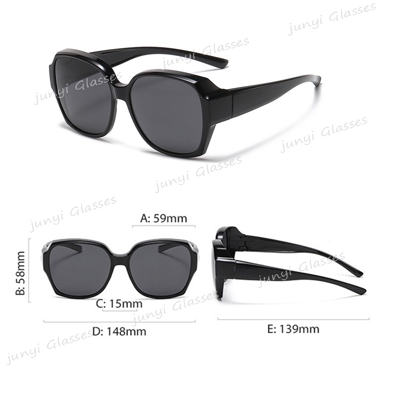 Kính Mát Phân Cực Chống Tia UV400 Tròng To Chống Lóa 2 Trong 1 Thích Hợp Đi Câu Cá Ban Đêm Cho Nam Và Nữ