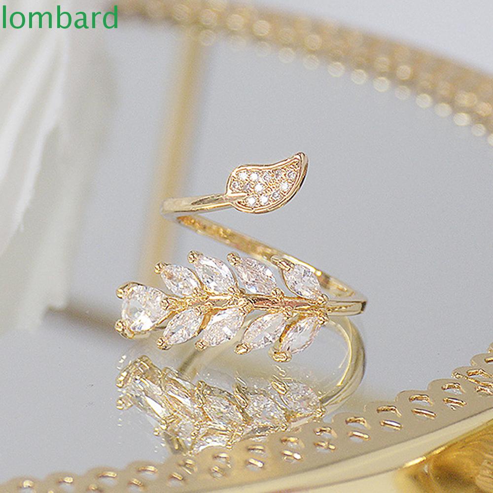 Nhẫn Mở Hình Lá Thanh Lịch Có Thể Điều Chỉnh Cho Nữ