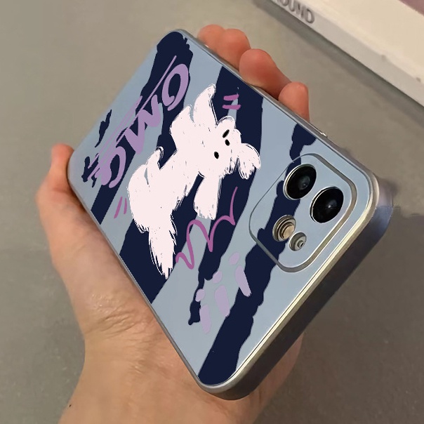 Ốp Điện Thoại TPU Silicon Mềm Mạ Điện Hình Cún Cho IPhone 11 14 13 12 Pro XS Max XR X 8 7 6S Plus
