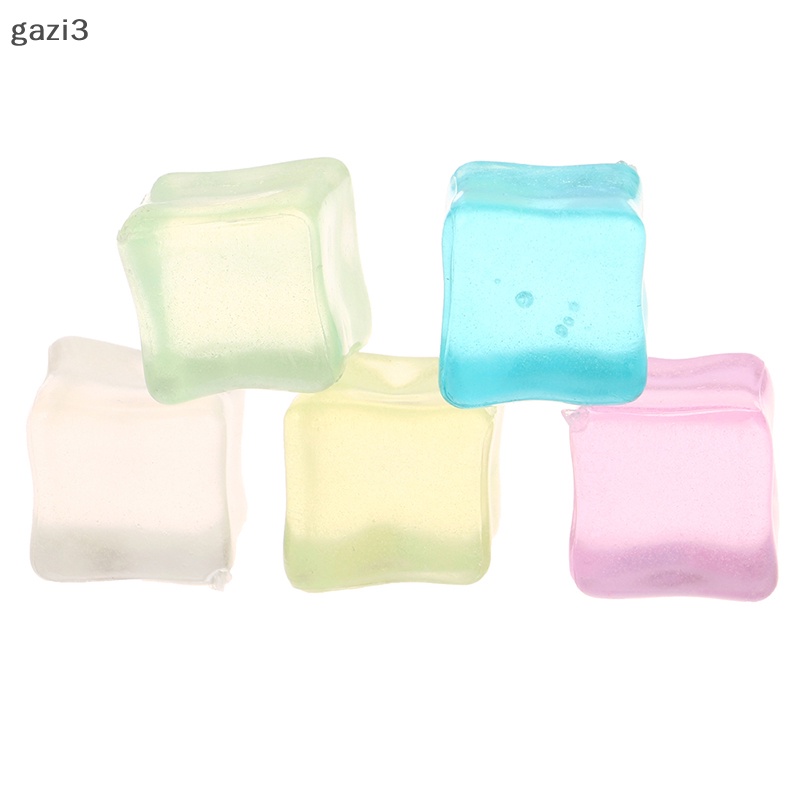 Bộ 5 Viên Đá Hình Vuông Màu Dạ Quang Dùng Trang Trí Phong Cảnh